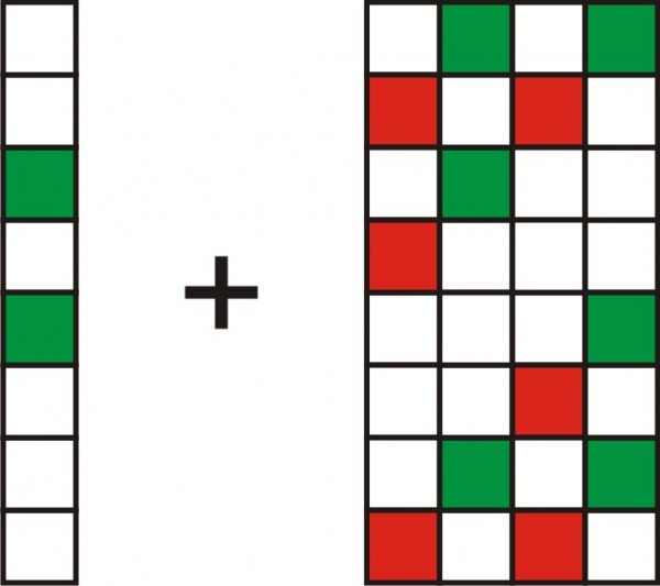 This picture shows how the lines are added to create a complex pattern.